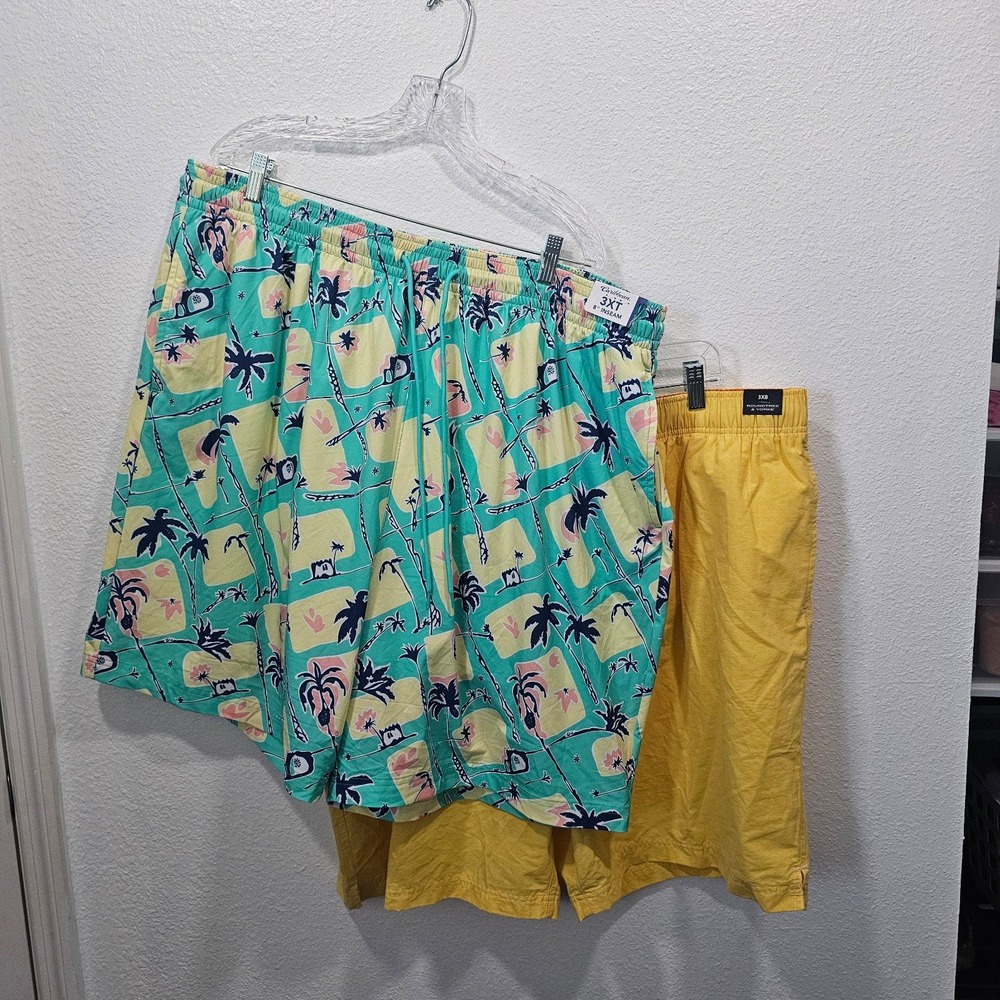 Caribbean Men's Swimwear Trunks Size 3XB Bundle of‎ 2